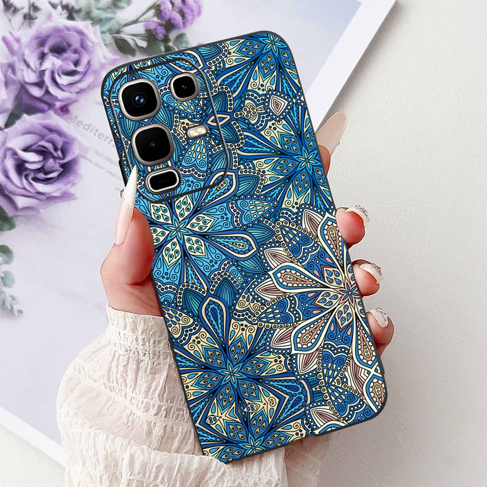 Per Infinix Note 50s X6870 Cover Posteriore Per Infinix Note 50s 5G Custodia Silicone Moda Lusso Fiori Gatto Carino Dipinto Divertente Paraurti