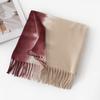 Scarf Women'S Elegant Tassel Gradient Thickened Cold And Warm Shawl