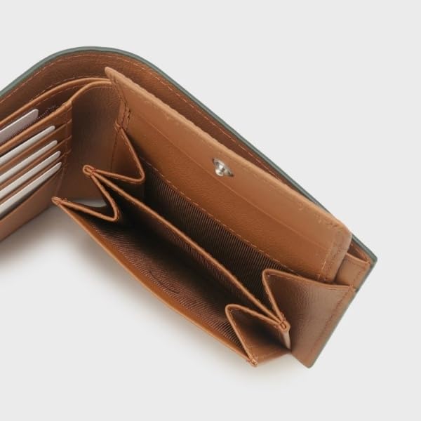 Takeo Kikuchi Men's Snake Tan Leather Bifold Wallet, Green (024) 07009401