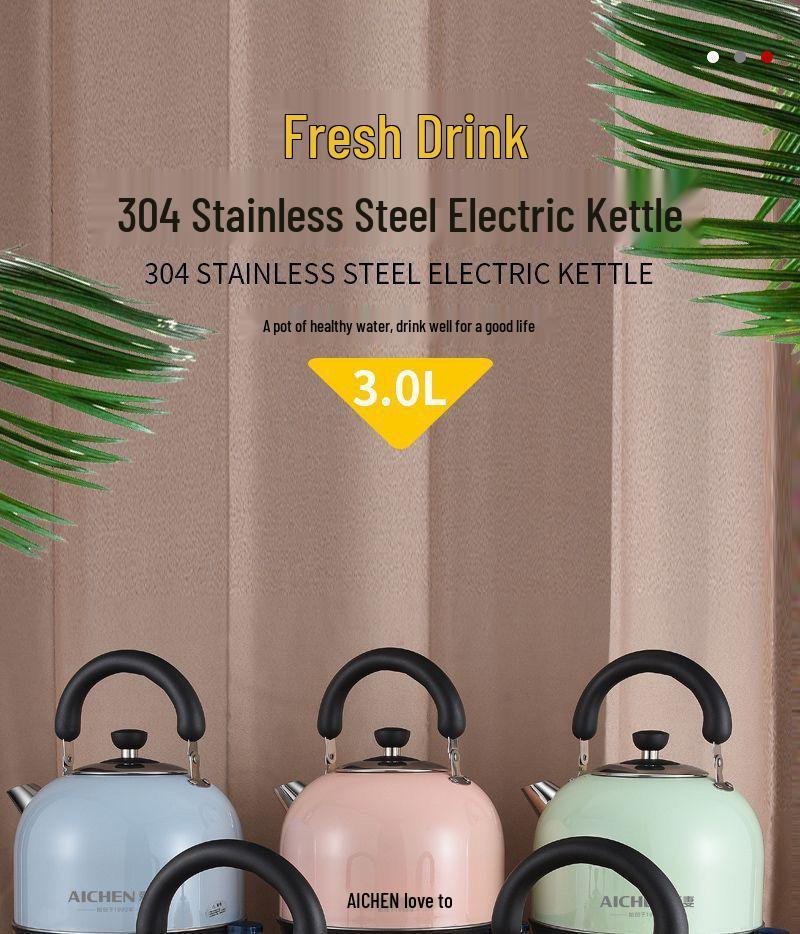 Brand 304 Stainless Steel Electric Kettle with Auto Shut-off