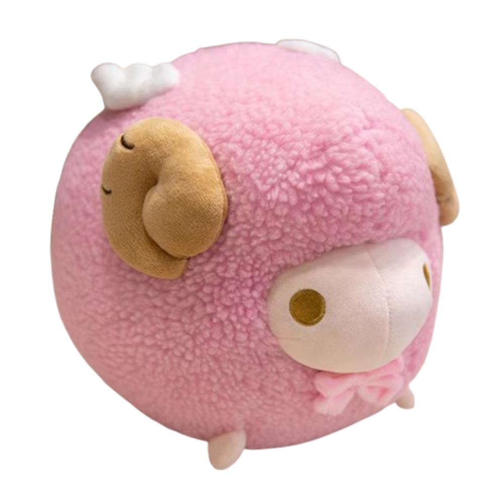 Purple Color Round Sheep Plush Doll Pink Color Sheep Plush Pillow Argali Goat Plush Toy  Kids Room