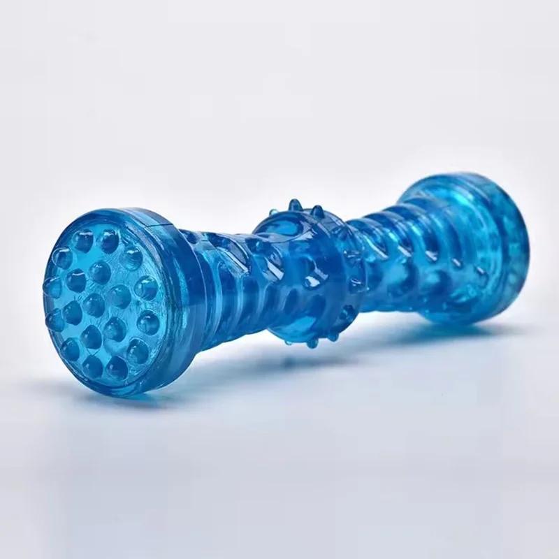 Durable Dog Chew Toys for Aggressive Chewers Bone Shape TPR Material Teething Puppy Toys for Teeth Cleaning Anxiety Relief