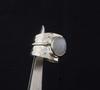Solid 925 Sterling Silver Moonstone Gemstone Spinner Band Dainty Ring Hammered Ring Jewelry