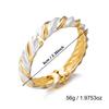 Vintage Punk Irregular Geometry Twisted Open Bangle for Women Hip Hop White Enamel Wide Chunky Bangle Charms Party Jewelry