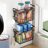 Punch Free Refrigerator Magnetic Shelf Carbon Steel Kitchen Storage Shelves  for Kitchen