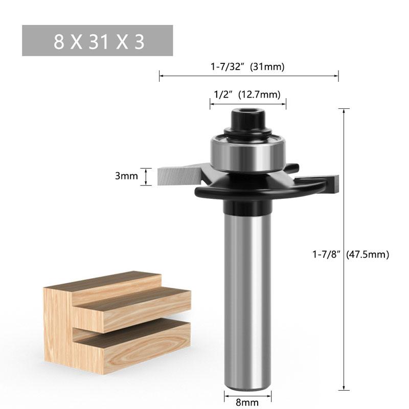 1Pc 8mm Shank T-Sloting Biscuit Joint Slot Cutter Articulação Entalho Router Bit Fresa Cortador de madeira