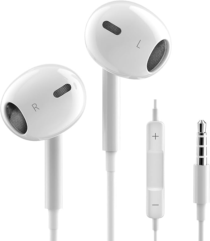 

Wired Earphones New HIFI Sound Volume Deep Noise With Can Make Comfortable High Clear Volume Compatible with Multiple Devices [T-Disk] Earphones, білий
