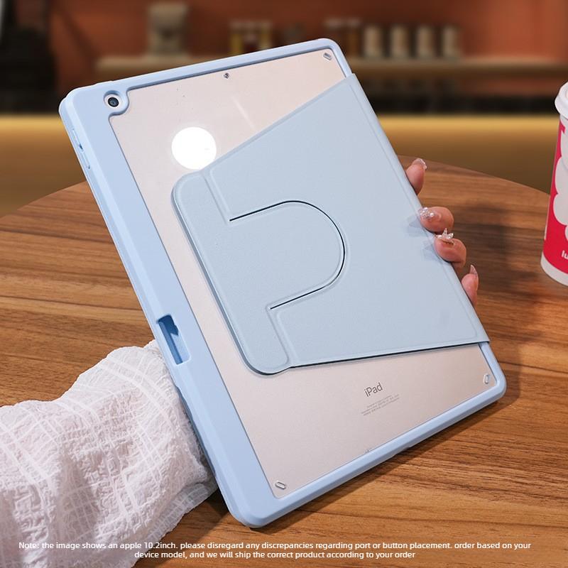 Rotating Protective Case for IPad 10.2 with Pen Slot, Acrylic Case for IPad 11 Pro, Best-selling Air 6 Leather Case.