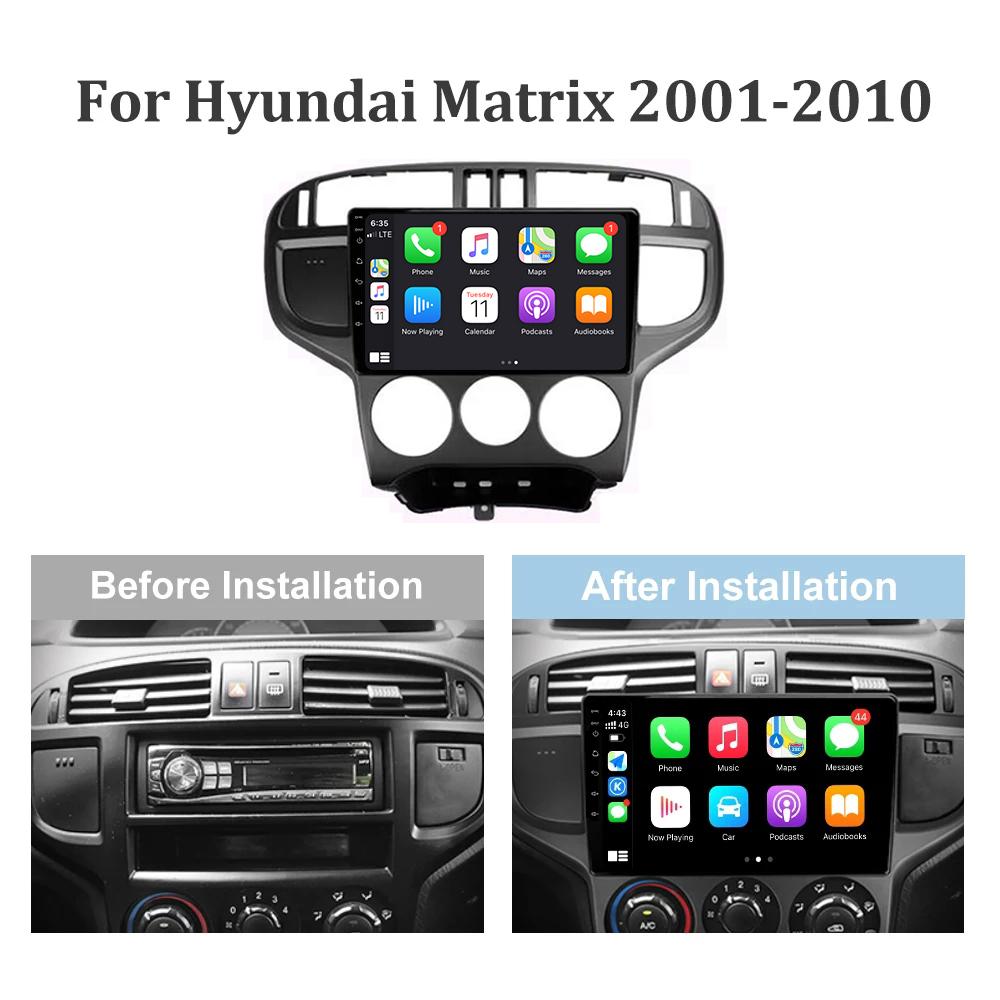 Android For Hyundai Matrix 2001 -2010 Car Radio Multimedia Navigation Wireless Carplay Stereo 4G GPS Head Unit Screen