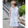 TERRE BLEUE Women's Loose Breathable Summer Two-Piece Set