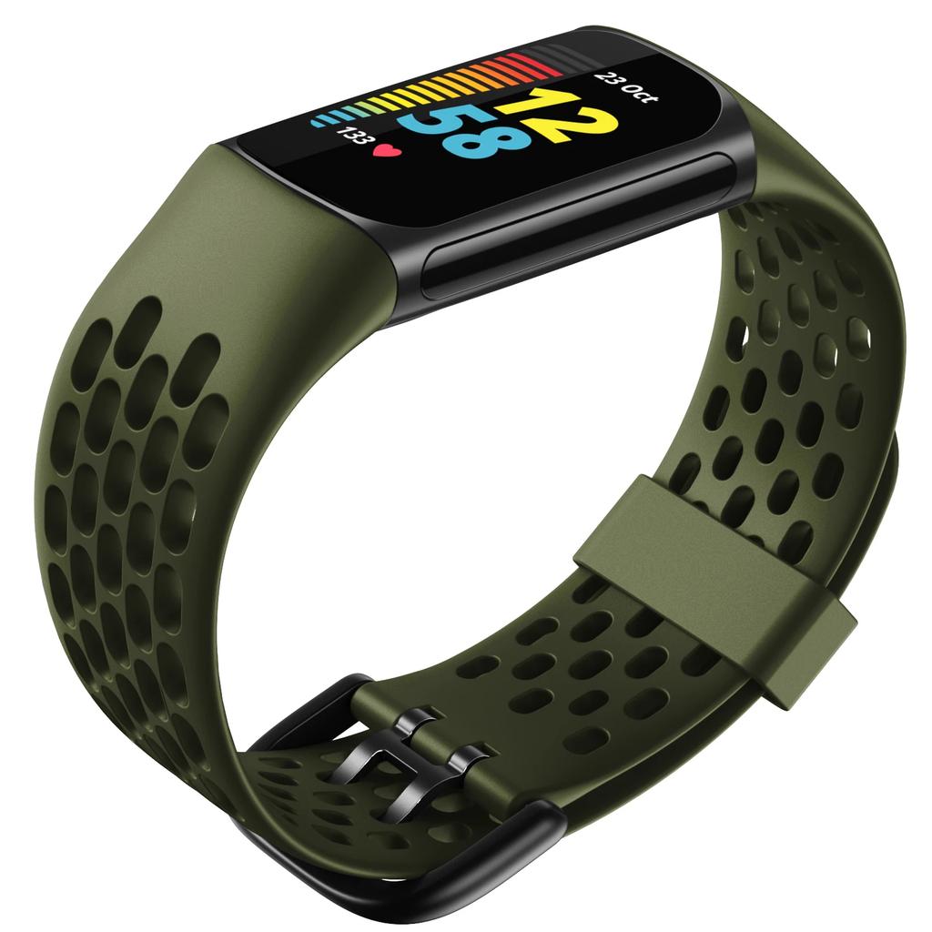 Strap For Fitbit Charge 5/6 Smart Watch Band Sports Breathable Strap Silicone Wristband For Fit Bit Charge5 Bracelet Accessories