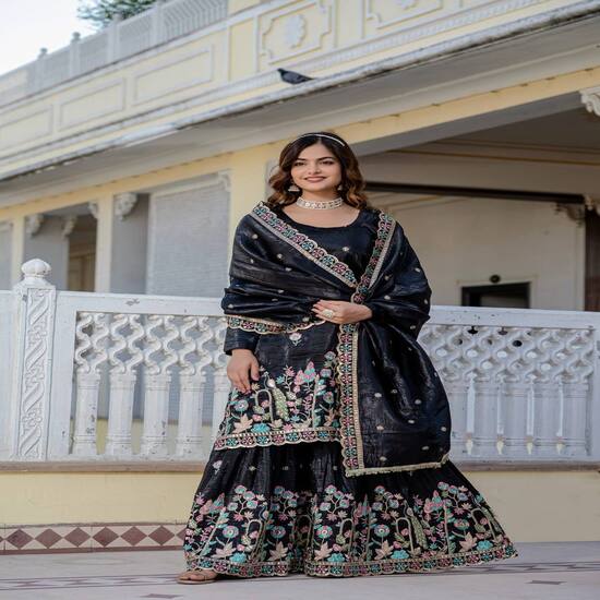 Festive Pink Sharara