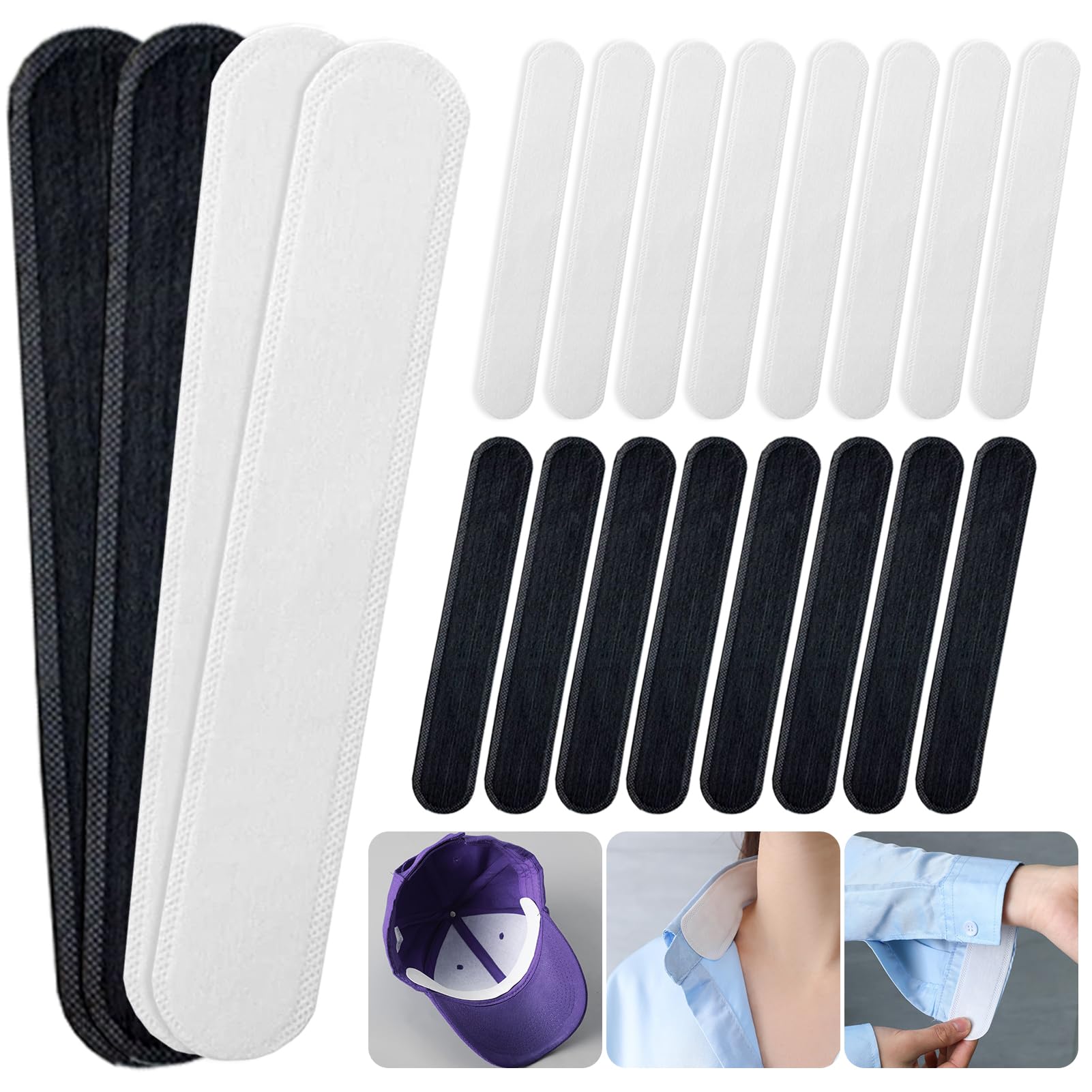 5WYOUKE Sheets for 20 Sweat Pads for Disposable Stain Adhesive Sheets for Dress Prevention Cap Liner Sweat-Absorbing Hats, Sheets, Hats, Shirts,