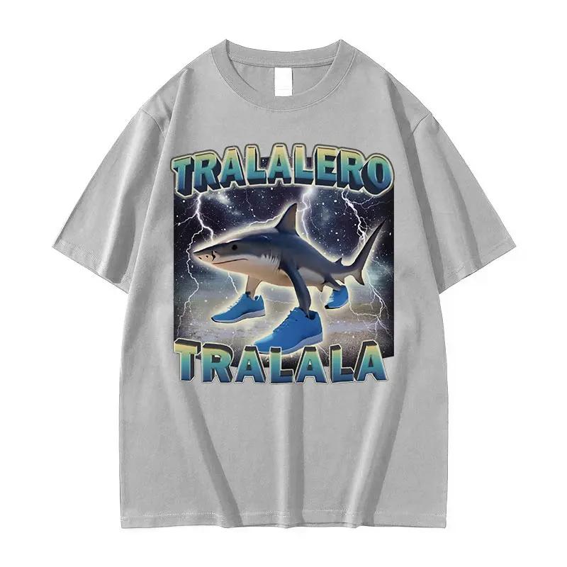Tralalero Tralala Funny Shark Meme T-shirt Fashion Cozy Shark with Shoes Gifts T Shirts Women Casual Hot Sale  T Shirt