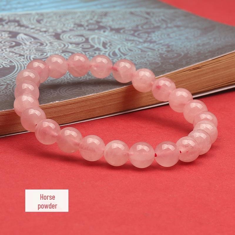 Hochwertiges klassisches Rosenquarz-Armband – Einzelstrang-Design aus Madagaskar