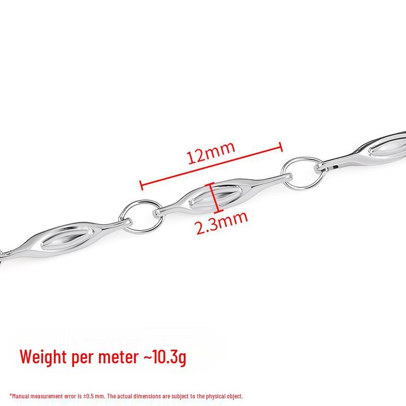 Multi-style Stainless Steel Chain with Crystal Zirconia for Handmade DIY Jewelry, Non-fading Bracelet and Necklace Accessory