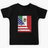 Vintage Mexican American Flag Cool T-Shirt Kids T-Shirt