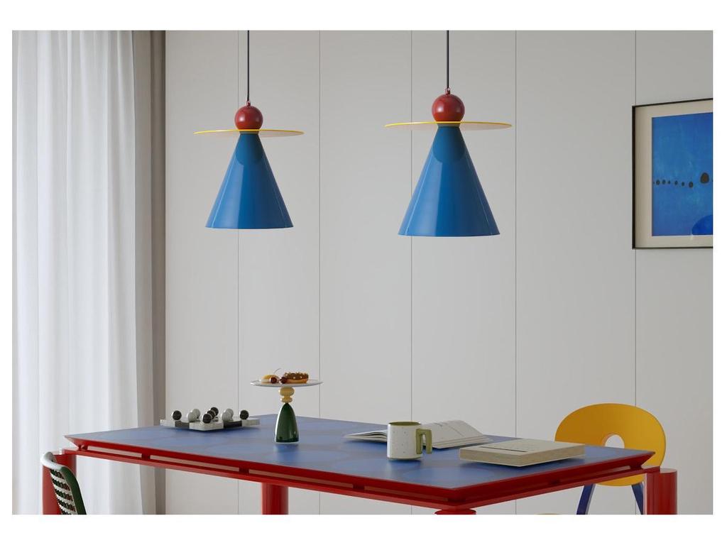 Mid-Century Modern Memphis Color Bedside Lamp: Minimalist Creative Circus Chandelier for Kids' Room or Study