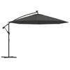 VidaXL Garden Parasol with Fairy Lights and LED Lights Metal Pole, Patio Sunshade, Sun Shelter, Parasol of 44525