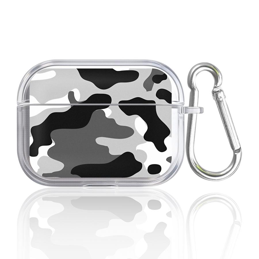 Case For Airpods 4 Pro 1 Pro3 Pro2 3 2 Clear Earphone Cases Cover Camouflage Pattern