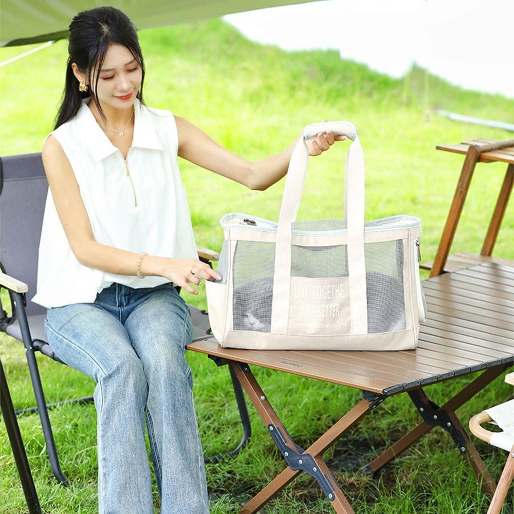 Portable Pet Handbag Mesh Dog Carrying Case Comfortable Cat Tote Pouch  Pet Accessories