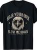 Funny Vintage Eagle Graphic, Men's T-Shirt, Hair Would Solely Slow Me Bald Humor Design, Summer Casual Wear