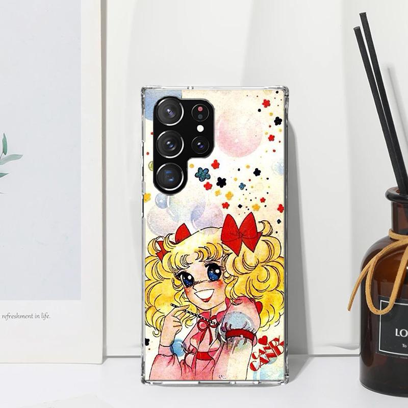 Anime Candy Phone Case For Samsung Galaxy S25 S24 S23 S22 Ultra S21 FE S20 Plus S10 + S10E Art Fundas Back Cover S24 S23 S22 S21