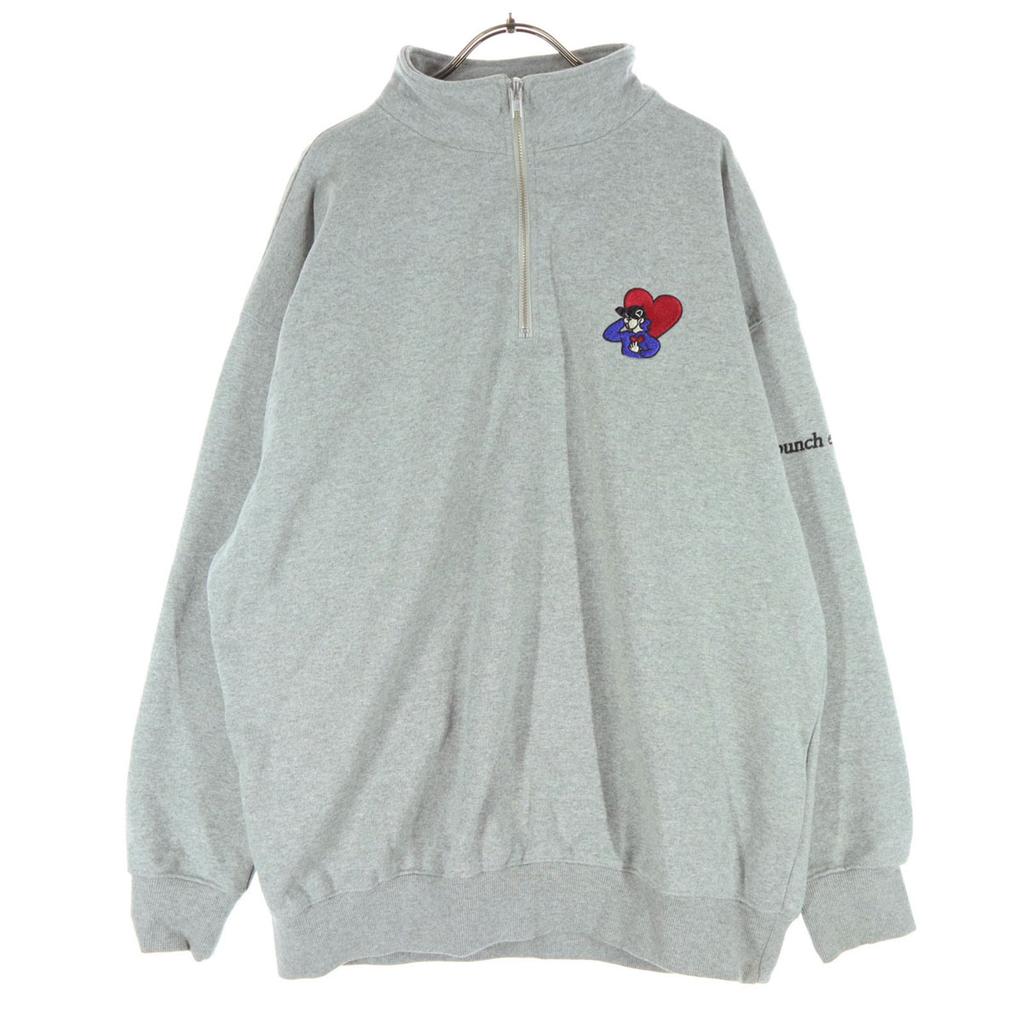 FREAK'S STORE KAOYORINAKAMI Collaboration One Point Logo Long Sleeve Half Zip Trainer Women Used