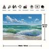 2D Tropical Beach Backdrop Summer Ocean Wave Party Photo Background