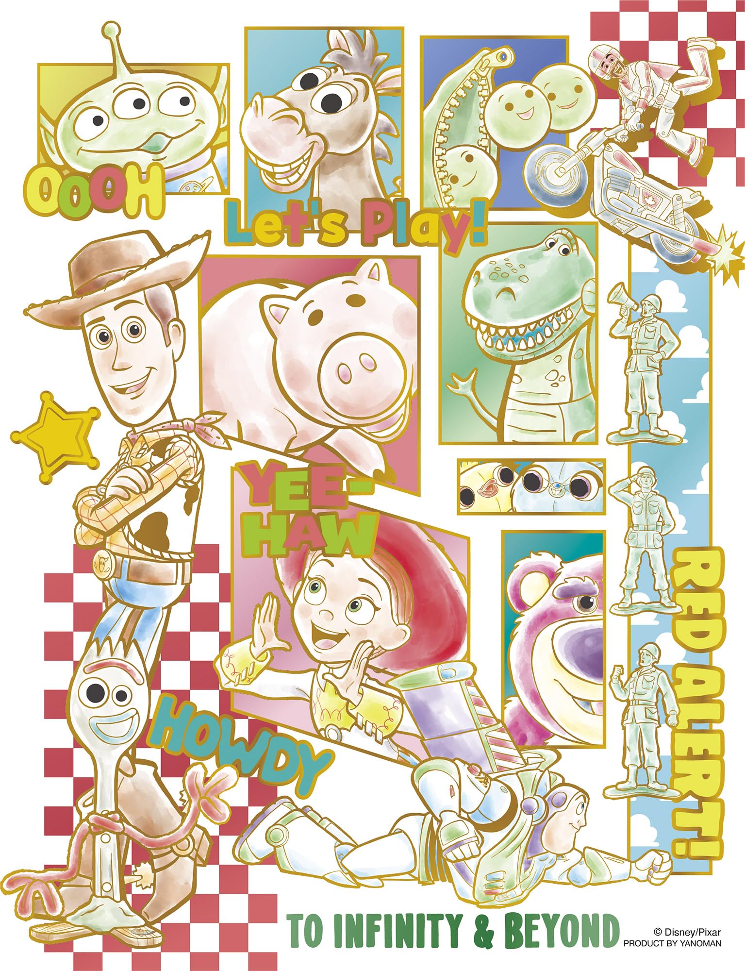

Yanoman [Made in Japan] 300-Piece Petit Petit Light Jigsaw Puzzle Disney Colorful GoldToy Story (16.5x21.5cm) 42-116 Pieces, Includes Invoice