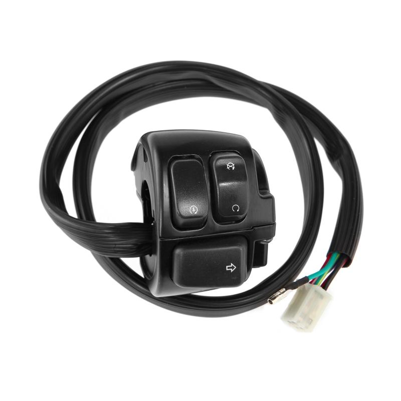 2 Stück Motorrad 1" Lenkerschalter Steuerung und Kabelbaum Für