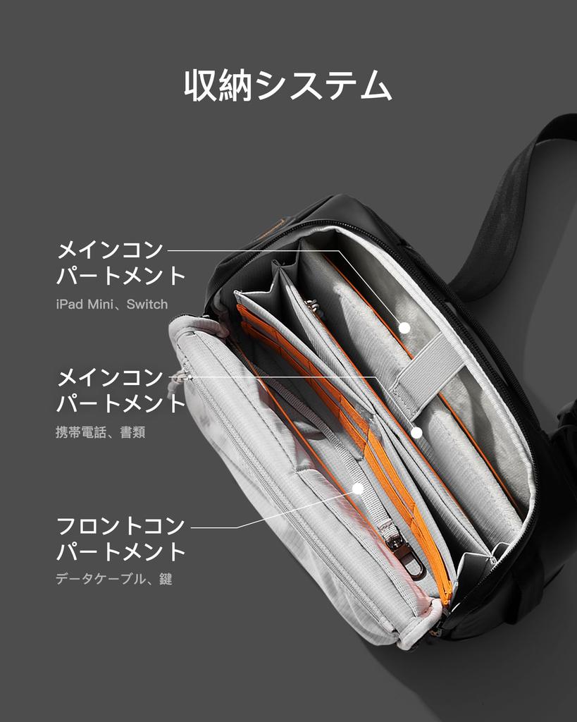 Sling Bag Shoulder Crossbody Adjustable Crossbody Organizer Waterproof Electronic Accessories Opening For Short Public Women Men Unisex Black