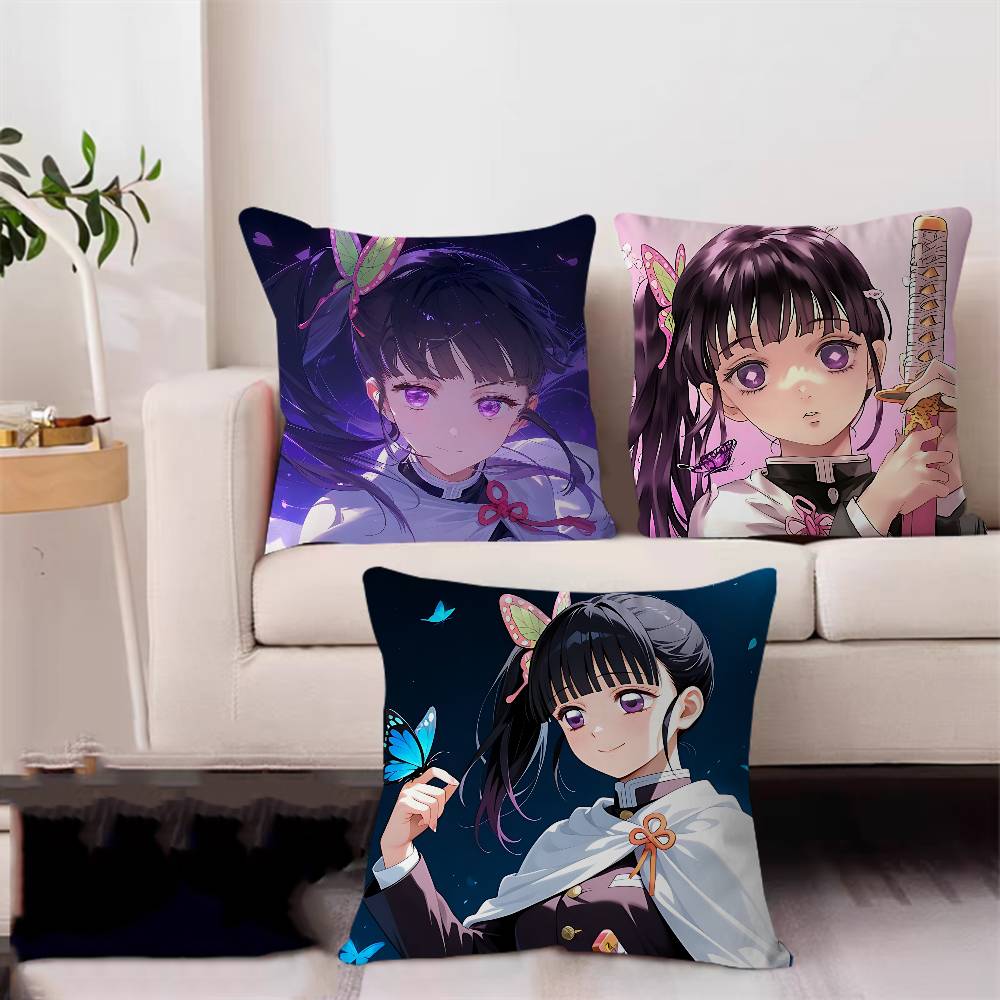 Demon-Slayer Tsuyuri-Kanawo Cushion Cover Decorative Pillow Sofa Home Decor Case Pillow Cases