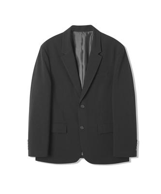 Adhoc Men'S T/R Oversized Single Jacket (Black) (Hbrjk01)