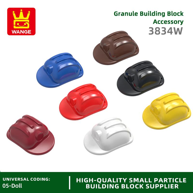 269 Pcs/lot NO.3834W Child-Safe Cap Helmet Block Moc Colour Accessories Works With featuring Brick DO IT YOURSELF Children's Toy Assembly Parts