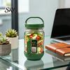 Leak-proof Salad Container Jar Side Open Leakproof Meal Prep Box Layered with Dressing Compartment Reusable Food-Safe Bowl for Travel Office
