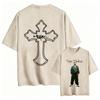Rapper Tupac 2pac All Eyez On Me Cross Vintage Washed T Shirt Men Hip Hop Fashion Retro Tshirt Mens Casual Oversized Tshirts