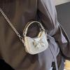 Chain Strap Messenger Bag for Women Bows Shoulder Bag PU Leather Crossbody Bag
