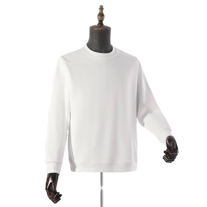 Men's Autumn 320g Round Neck Embroidered Hoodie with Korean Style Print Logo