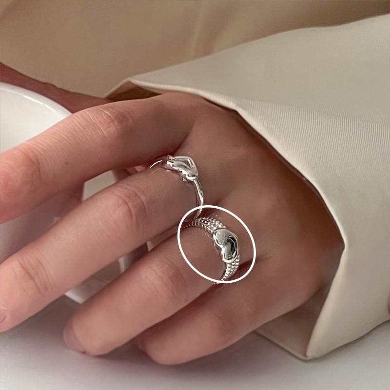 Korean Style Irregular 925 Sterling Silver Women's Versatile Ring, Non-Fading Niche Ins Design