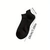 1 Pair of Spring and Autumn Solid Color Breathable Socks Fashionable High-quality Knitted Cotton Men's Socks Casual Boat Socks