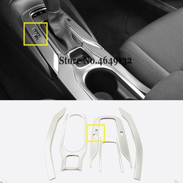5 Pcs Stainless Steel Carbon Fibre Gear Shift Panel Water Cup Holder Cover Trim For Toyota Corolla  Interior Accessories