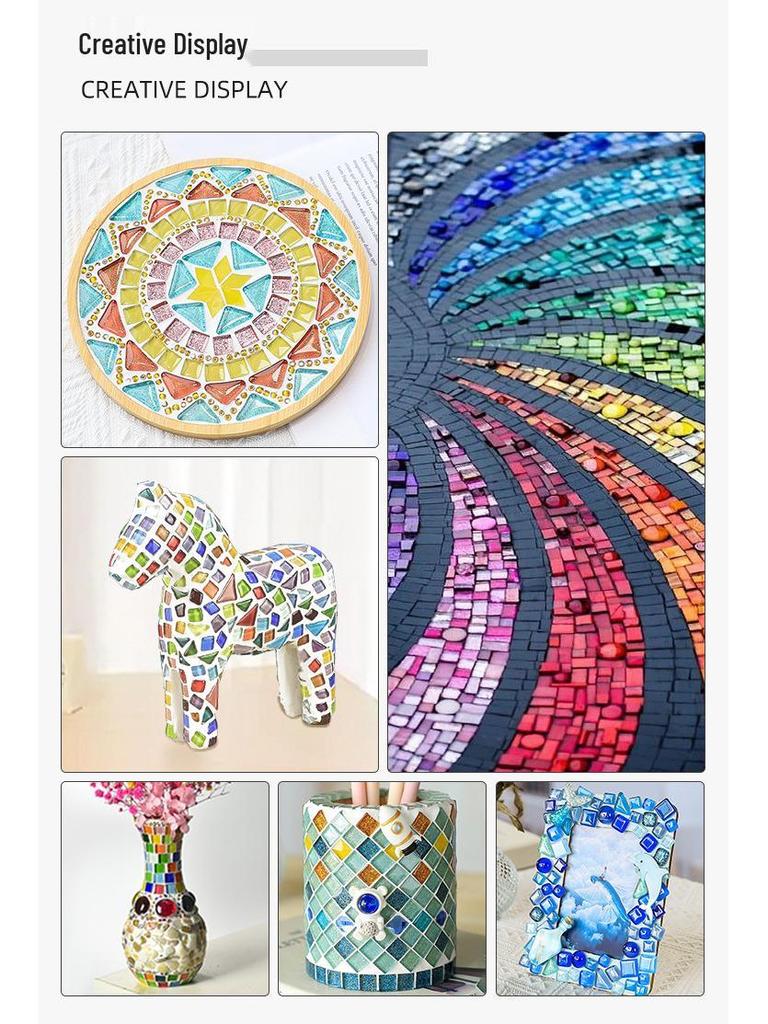 Cuentas de Cristal de Colores para Manualidades de Mosaico