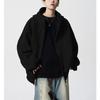 Retro Silhouette Hooded Sweatshirt Coat for Women's Autumn Winter New Loose Cardigan Trendy Men