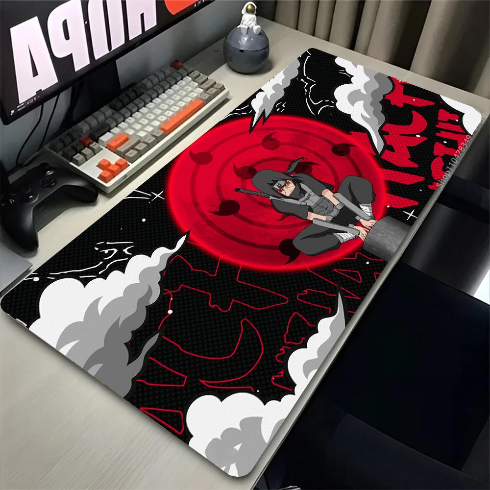 Naruto Itachi Uchiha Mouse Pads Gamer PC Computer Large XXL Desk Mat Keyboard Anime Gaming Accessories Mousepad Carpet