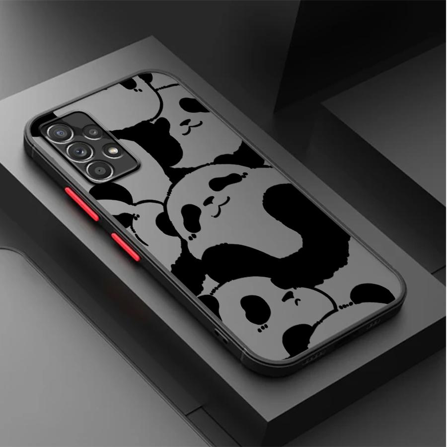 Cute Panda Funny Phone Cover Case for Samsung Galaxy A16 A15 A14 A23 A54 A53 A34 A36 A73 A33 A56 A55 A35 A17 A52 A52S A72