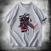 Naruto surrounding ferret god anime print cotton short-sleeved T-shirt men's summer loose shoulder half-sleeved top
