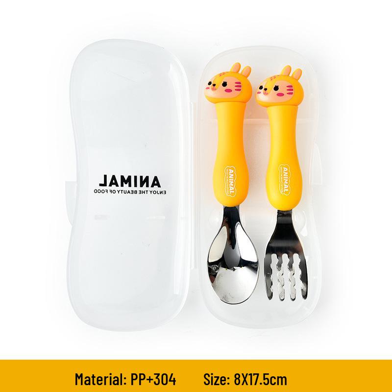 304 Stainless Steel Spoon and Fork Set - 2-Piece Student Gift Set Available