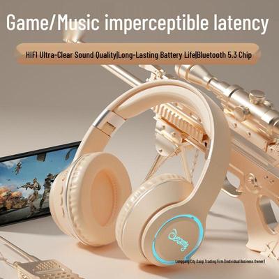 Oyun, Müzik ve Ağır Bas İçin Işıklı Kulaklık Kupalarına Sahip Yüksek Değerli Kablosuz Bluetooth Kulak Üstü Kulaklıklar