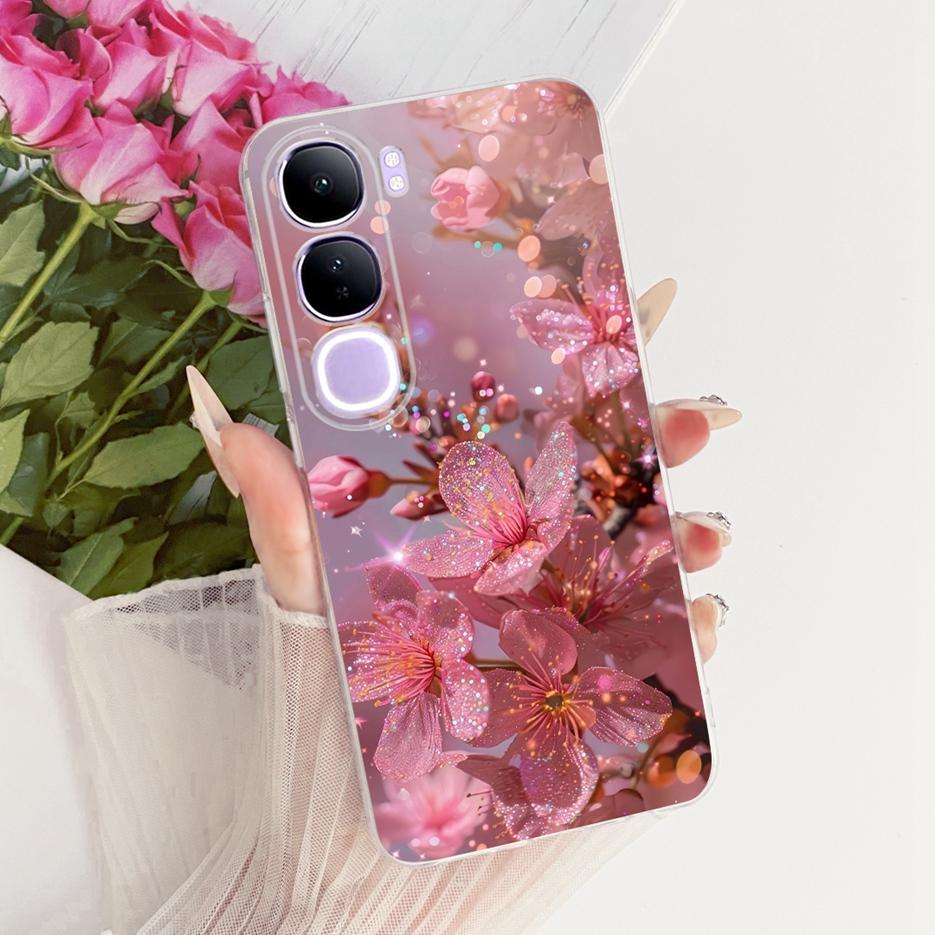 For Vivo V40 Lite 4G 5G Case V2417 Cool Lion Butterfly Painted Cover For Vivo Y200 5G Soft Slim Phone Case For Vivo Y300 5G Bags